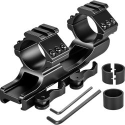 Anneaux de Montage Rapides 25,4 / 30 mm pour Lunette de Vs&eacute;e Rail Picatinny Weaver 20 mm Aluminium