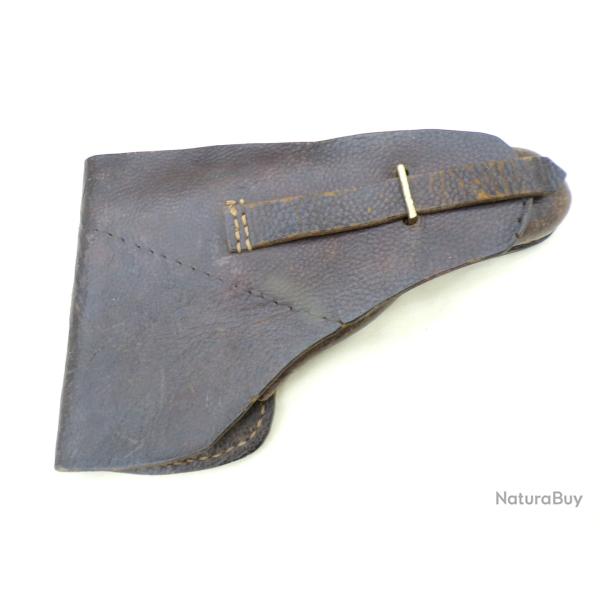 HOLSTER CIVIL EN CROUTE DE CUIR FAUVE POUR UN AUTOMATIQUE 9mm