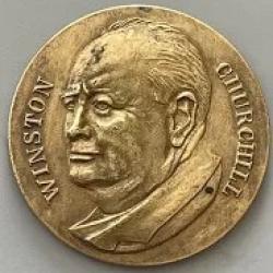 MEDAILLE BRONZE-WINSTON CHIRCHILL CDB Lieu France  Typ M&eacute;dailles de collection Composition