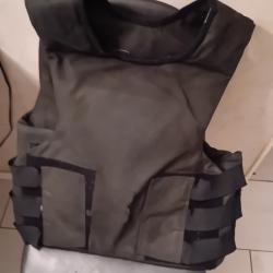 GILET PARE BALLES LOURD IRLANDAIS EN KEVLAR + CERAMIQUE NIVEAU 3+ TAILLE L CONTRE ARMES DE GUERRE
