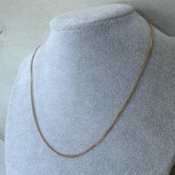 Chaine or rose 18 carats - 46 cm - collier maille gourmette