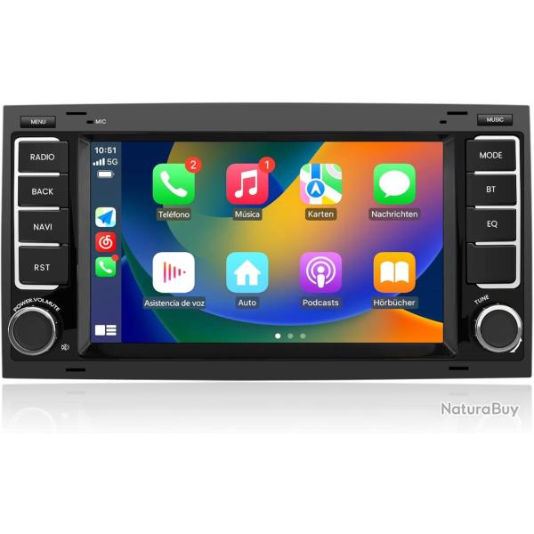 Autoradio Android 13 [2Go+32Go] 7" HD pour VW Touareg, Transporter T5, Multivan - CarPlay, Android A