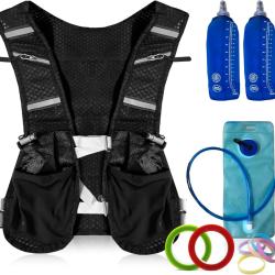 Gilet Hydratation Running - Veste Running Homme/Femme Ultra-L&eacute;g&egrave;re avec 2&times; Gourdes 500 ML + Poche &agrave;