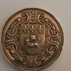 MEDAILLE CONCOURS D'ANIMAUX GRAS - SOCIETE CENTRALE D'AGRICULTURE DE LA SEINE INFERIEURE ROUEN 1871