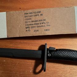 M14 M1A1 une Ba&iuml;onnette M6 neuve de 1962 emballage de stock