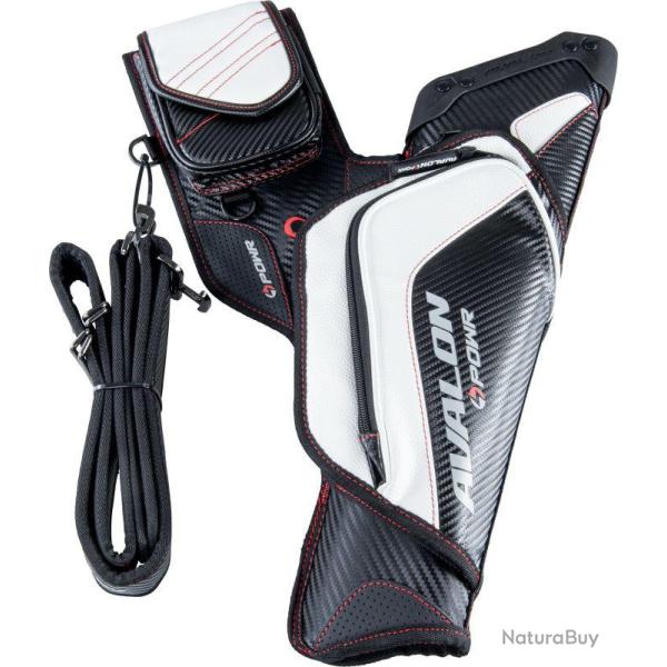 AVALON - Carquois de Hanche POWR GAUCHER (LH) NOIR ET BLANC