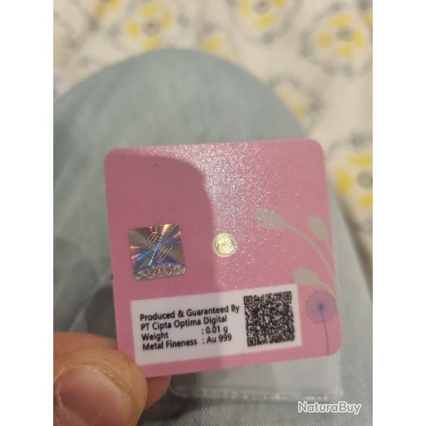 Lingotin or pur 0,01gr