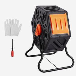Composteur de Jardin Rotatif 70 L Bac &agrave; Compost Rotatif 360&deg;