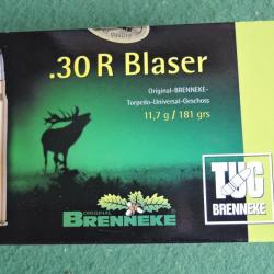 Balles calibre 30R Blaser BRENNEKE 181gr/11.7g TUG