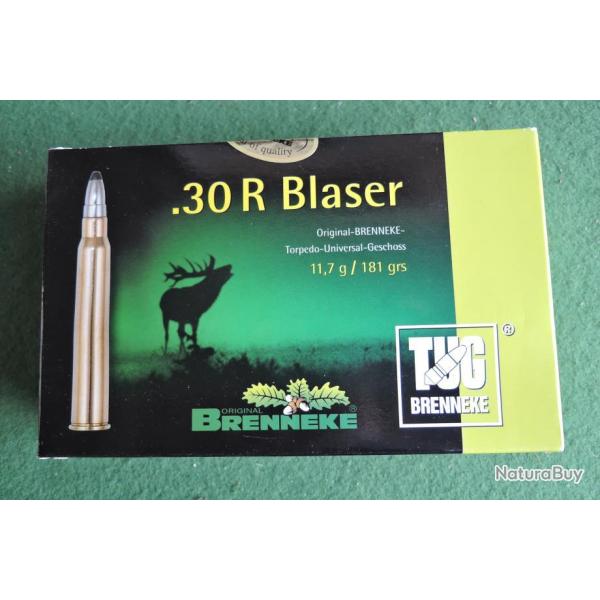 Balles calibre 30R Blaser BRENNEKE 181gr/11.7g TUG