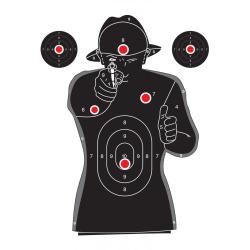 CIBLES SILHOUETTE 2 COULEURS 30X41 PACK DE 100