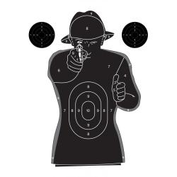 CIBLES SILHOUETTE NOIR 50X70 PACK DE 100