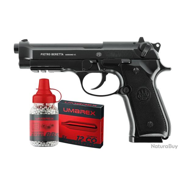 PACK BERETTA M92 A1 (1 BOITE CO2X5, 1500 BBs)