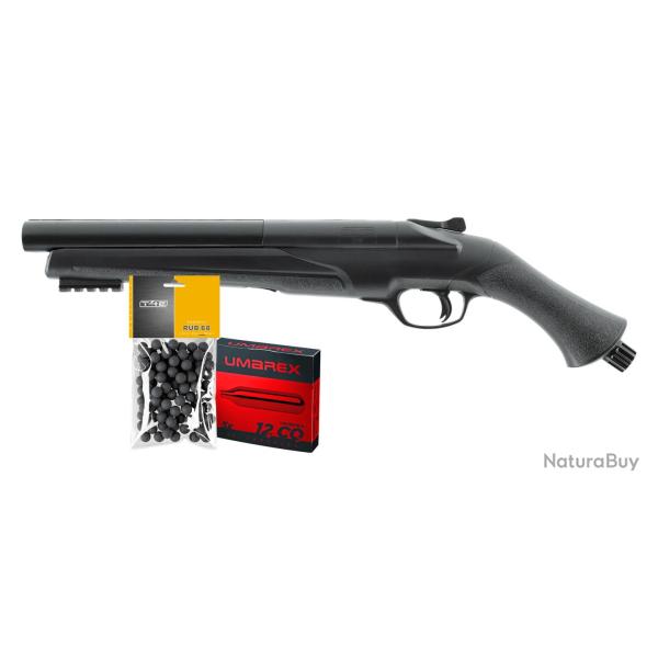 PACK PRET A TIRER T4E TS68 CAL 68 - 7.5J (100 BILLES ET 5 CARTOUCHES CO2