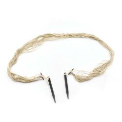 10 pi&egrave;ges bourse &agrave; lapin en lin 120 cm avec piquets de fixation