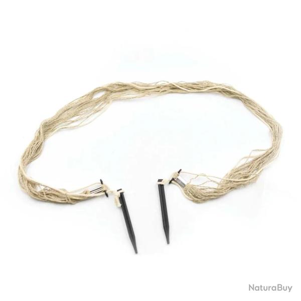 10 pi�ges bourse � lapin en lin 120 cm avec piquets de fixation