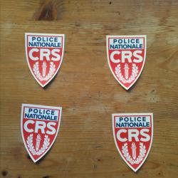 4 Stickers Police Nationale (CRS)