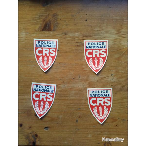 4 Stickers Police Nationale (CRS)