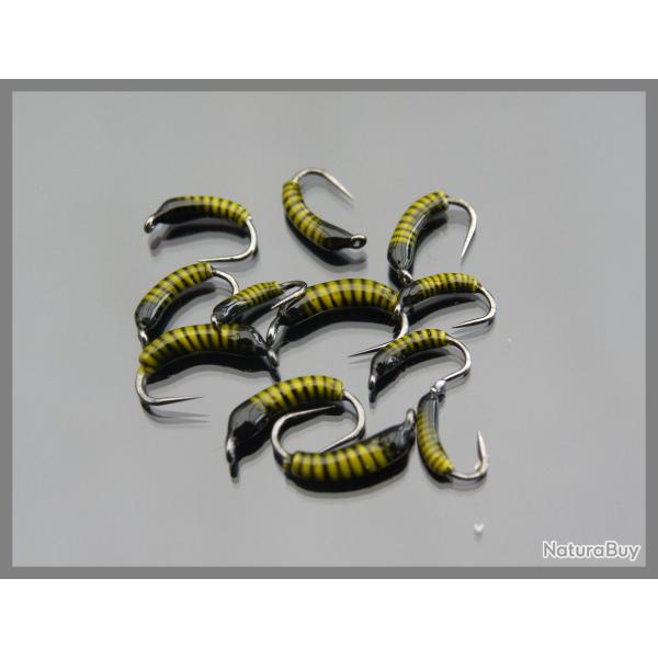 Mouches de p�che : Nymphes de p�che ceramique (plomb peint ) 12 . 14 .16 .18  [ vente a l'unit� ]