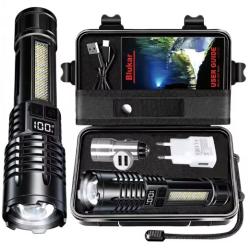 Lampes de poche LED haute puissance avec &eacute;cran d'affichage Zoom torche tactique lampe Rechargeable