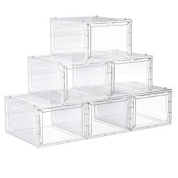 Bo&icirc;tes &agrave; chaussures lot de 6 organisateurs avec porte rangement de chaussure en plastique empilable