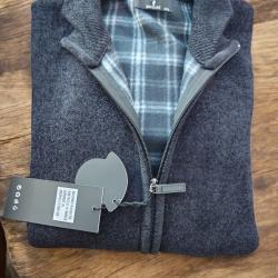 Gilet homme camionneur doubl&eacute; polaire bleu confort et chaleur garantie