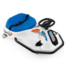 Kart &eacute;lectrique pour enfants 90 x 56 x 40 cm d&eacute;rives amusantes design moderne en PP bleu 20_0012271