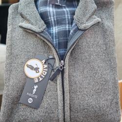 Gilet homme camionneur doubl&eacute; polaire kaki confort et chaleur garantie