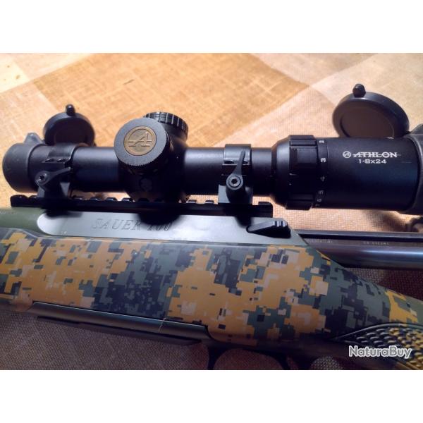 Carabine SAUER 100 DIGI CAMO 308 Win avec lunette athlon 1-8x24 - R�ticule ATR 5 - montage amovible
