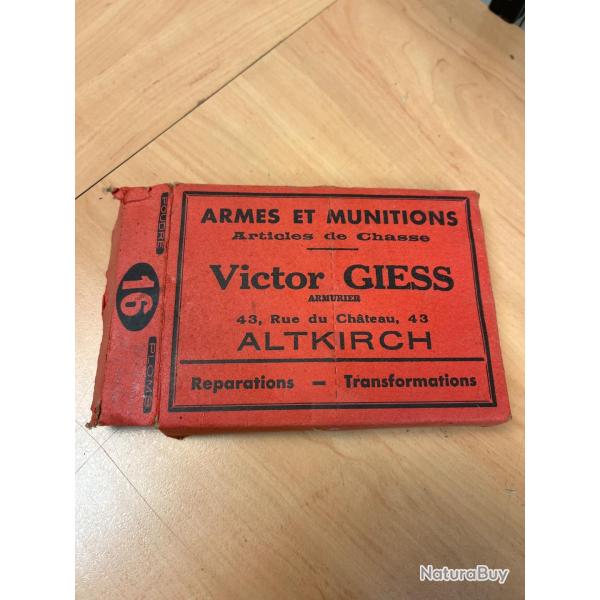 Bo�te de 10 cartouches � broche calibre 16 dans l'emballage d'origine.