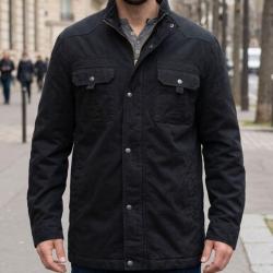 WINCHESTER NATION1N Parka matelass&eacute;e noire isolation thermique et confort coton