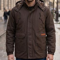 WINCHESTER NUMBERM Parka matelass&eacute;e marron robustesse et isolation thermique