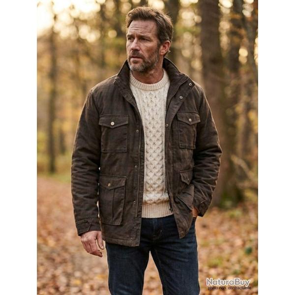 Parka Saharienne Winchester Marron � Carreaux - Doubl�e & Multi-poches 2XL