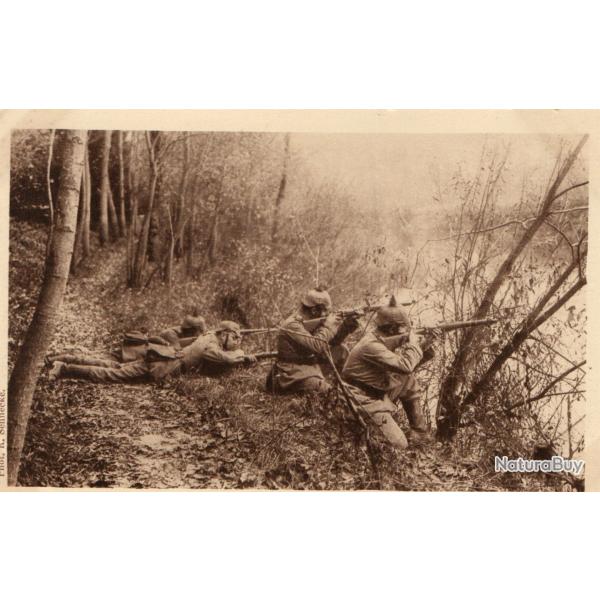 CPA - Schleichwache an der Aisne.wobei ofters eine Anzahl Franzosen gefangen genommen wird -N�7304