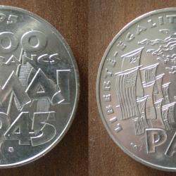 France 100 Francs 1995 Commemo 8 Mai 1945 Piece Argent