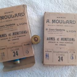 2 boites de 10 cartouches de calibre 234, marque maison A. Moulard