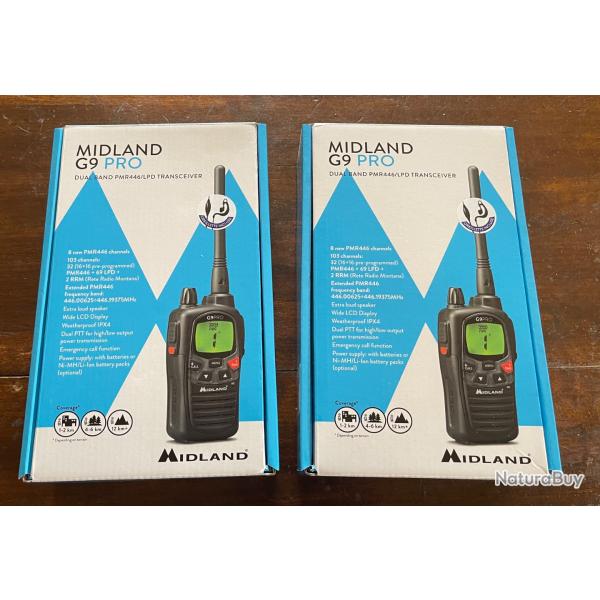 Paire de talkies Midland G9 pro neuf