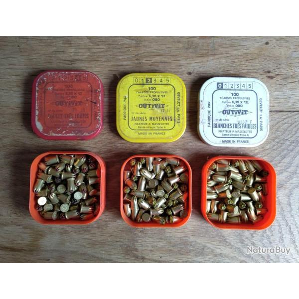 Lot de 3 boites de charges propulsives cal 6.30 pour Outivit Gevelot