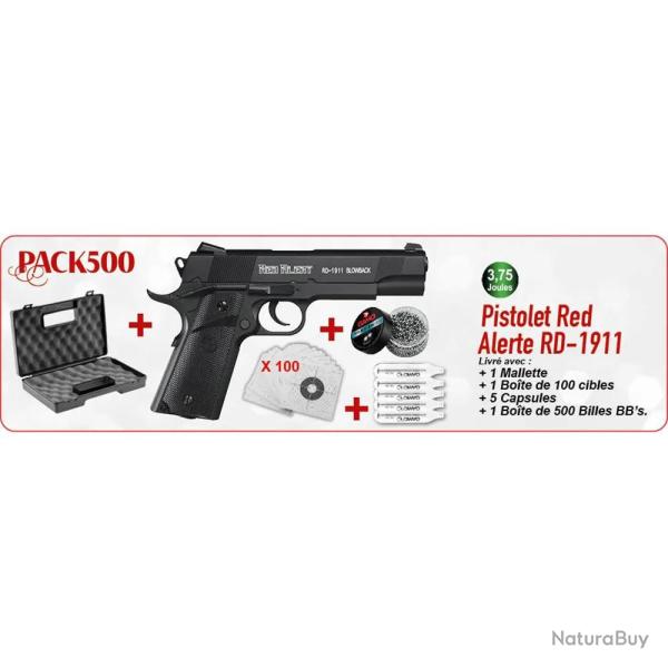 Pack No�l pistolet Red Alert RD-1911 Gamo
