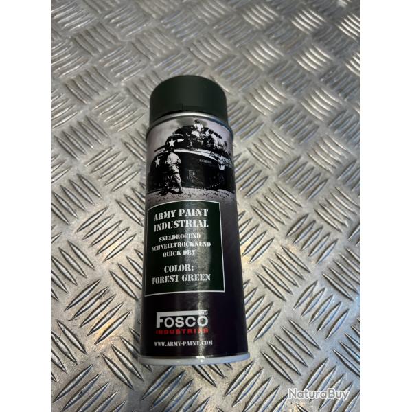 Bombe de peinture militaire 400 ml couleur forest green vert foret  fosco industries