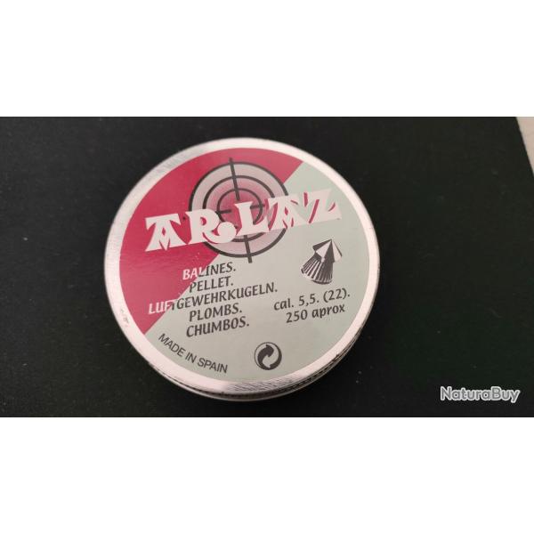 Boite de plomb 5,5 mm pointue.Arlaz