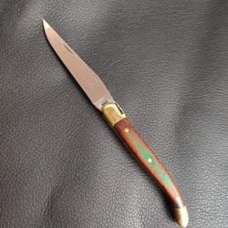 Rare LE COUTEAU DE LAGUIOLE, couteau canif pliant ancien 1 lame Bois Flott&eacute;