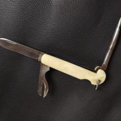 Ancien couteau de marin anglais WITNESS SHEFFIELD 3 pi&egrave;ces