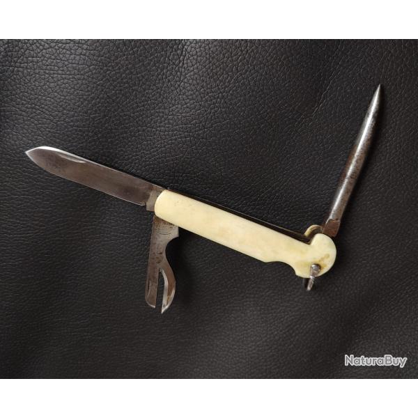 Ancien couteau de marin anglais WITNESS SHEFFIELD 3 pi�ces