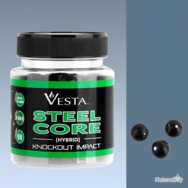 50 Billes Vesta Steel Core Calibre .50 - Noyau Acier & Polym�re - 5,90g