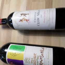 Suite d&eacute;c&egrave;s je vends 1 MOUTON ROTHSHILD 2001 et 1 CLERC MIGNON 98