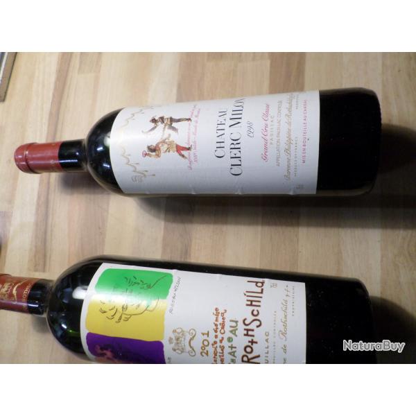 Suite d�c�s je vends 1 MOUTON ROTHSHILD 2001 et 1 CLERC MIGNON 98
