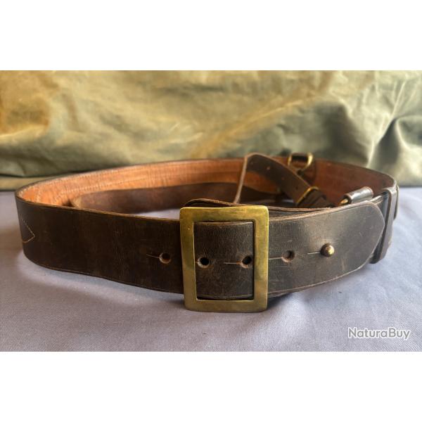 Ceinturon Baudrier Officier en cuir
