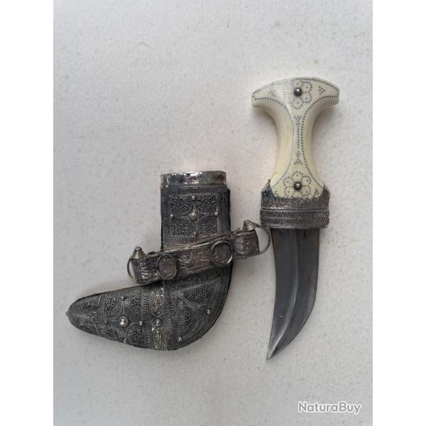 Jambiya petit poignard traditionnel OMAN tr�s rare pour enfant