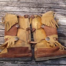 bottes indienne en daim